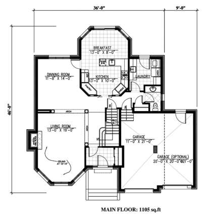 Floorplan 1 for House Plan #1785-00159