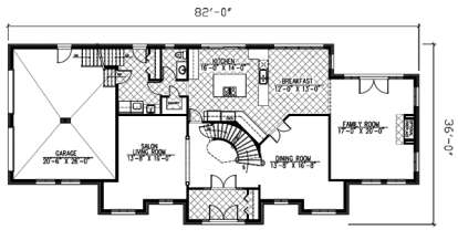 Floorplan 1 for House Plan #1785-00160