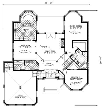 Floorplan1 for House Plan #1785-00162