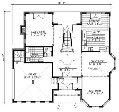 Floorplan 1 for House Plan #1785-00163