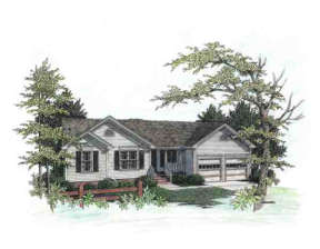 Ranch House Plan #036-00009 Elevation Photo