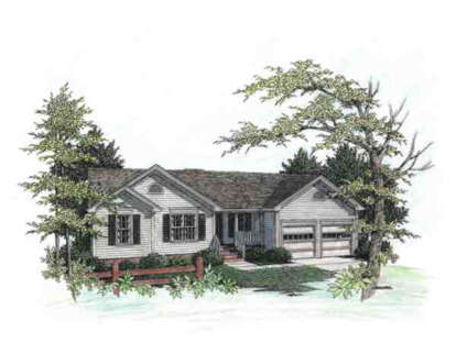 3 Bed, 2 Bath, 1069 Square Foot House Plan - #036-00009
