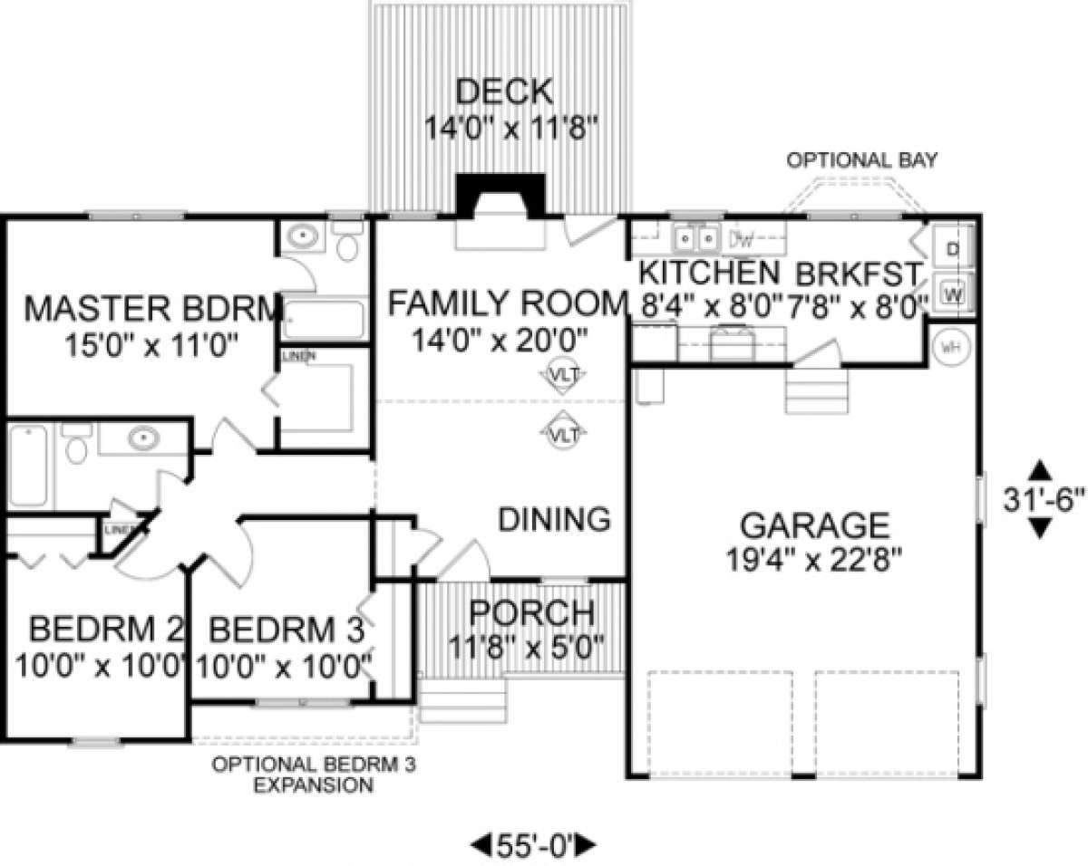 Floorplan for House Plan #036-00009