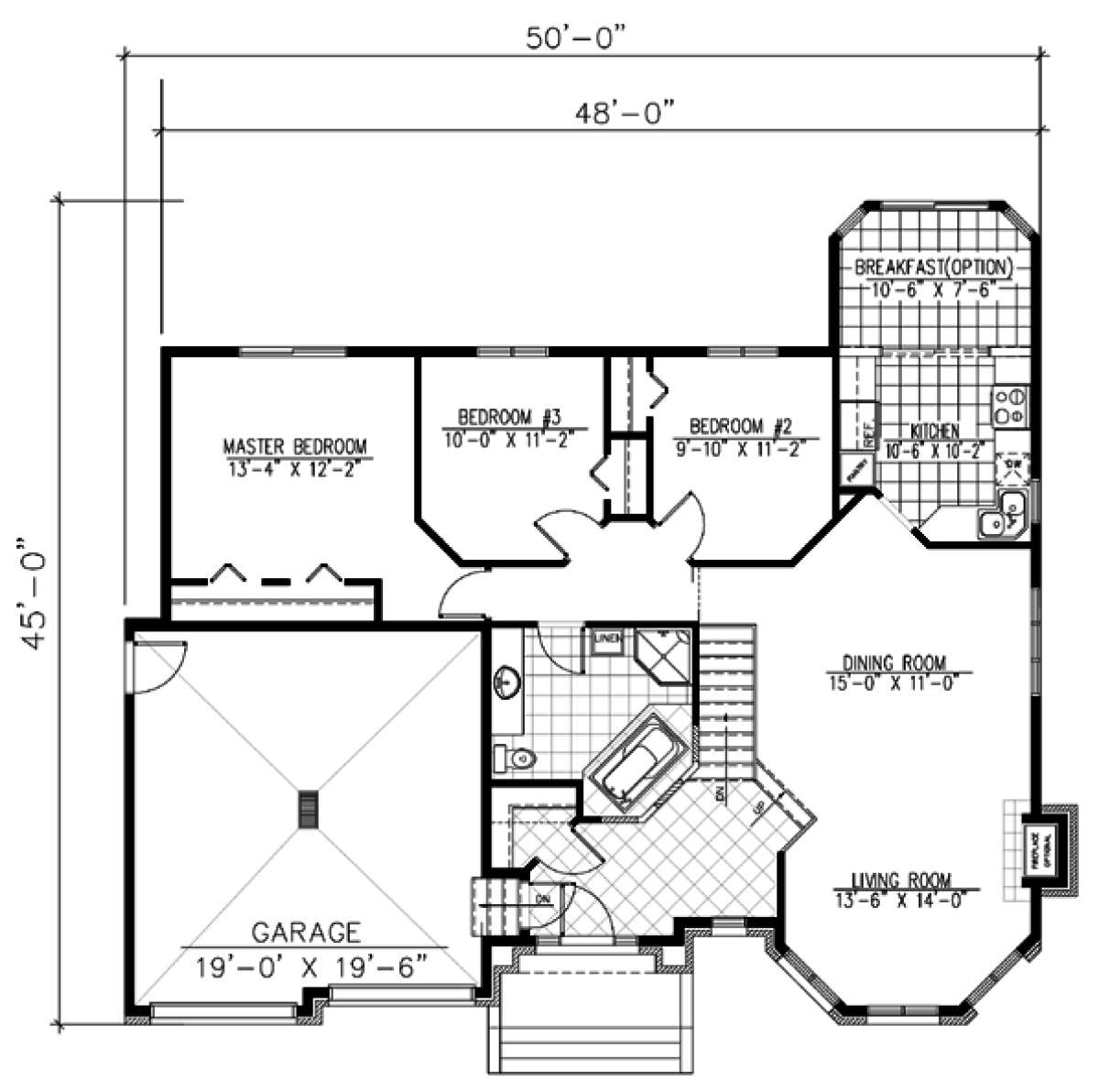 Floorplan 1 for House Plan #1785-00167