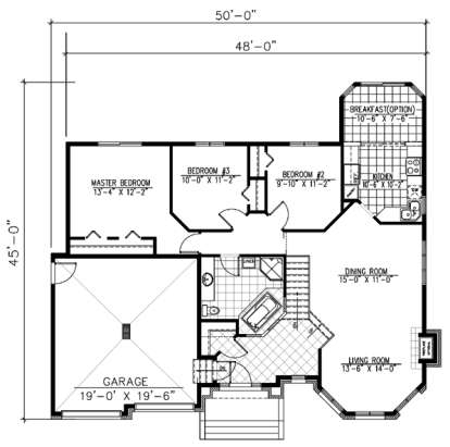 Floorplan1 for House Plan #1785-00167