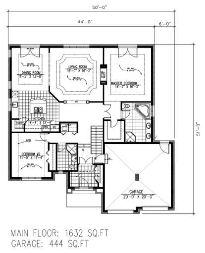 Floorplan1 for House Plan #1785-00168