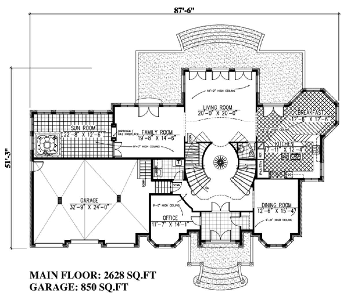 Floorplan 1 for House Plan #1785-00169