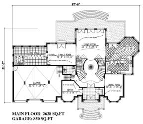 Floorplan 1 for House Plan #1785-00169