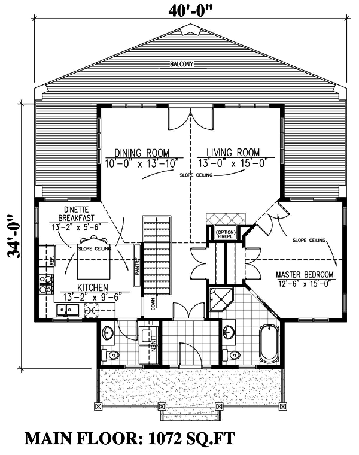 Floorplan 2 for House Plan #1785-00172