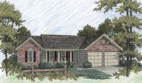 Ranch House Plan #036-00010 Elevation Photo