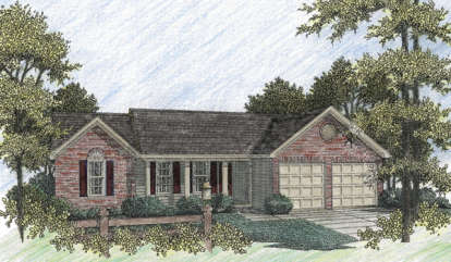3 Bed, 2 Bath, 1197 Square Foot House Plan - #036-00010