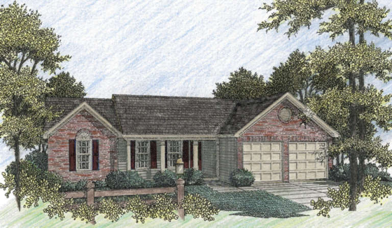 Ranch House Plan #036-00010 Elevation Photo