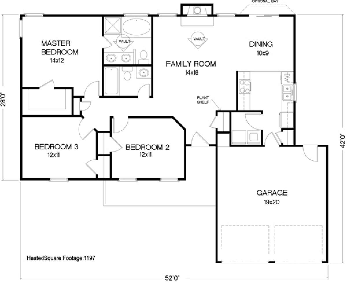 Floorplan for House Plan #036-00010
