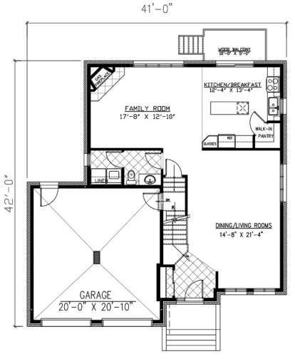 Floorplan 1 for House Plan #1785-00178
