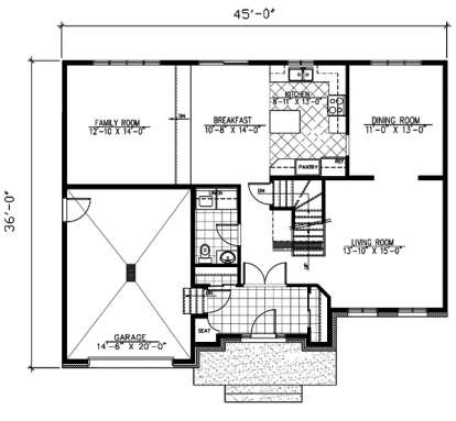 Floorplan 1 for House Plan #1785-00181