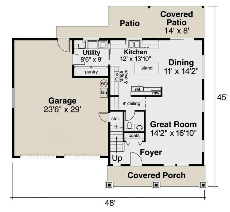 House Plan House Plan #966 Drawing 1