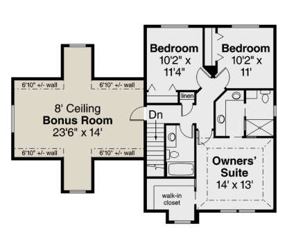 Second Floor for House Plan #035-00300