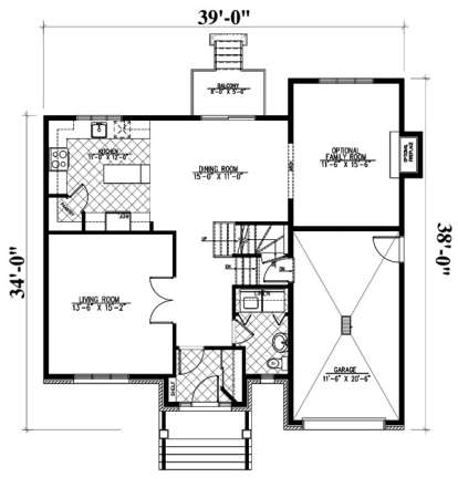 Floorplan 1 for House Plan #1785-00188