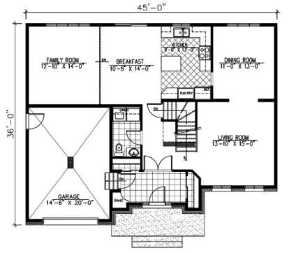 Floorplan 1 for House Plan #1785-00190