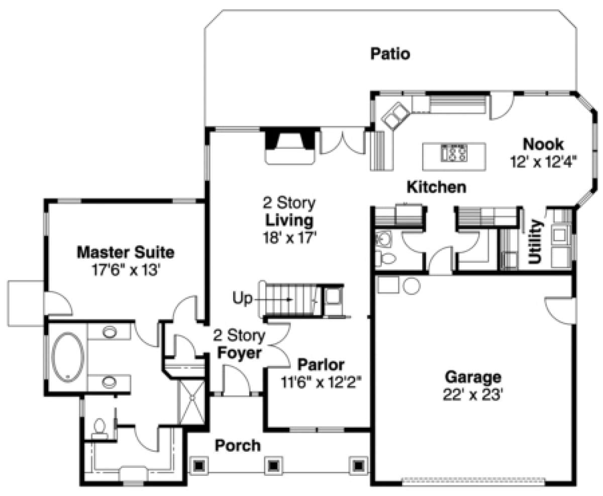 Floorplan 1 for House Plan #035-00301