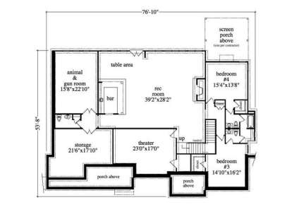 Floorplan 1 for House Plan #5458-00013