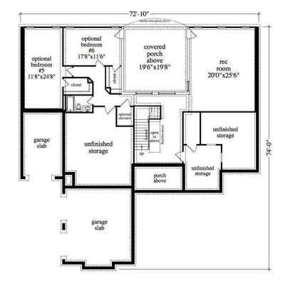 Floorplan 1 for House Plan #5458-00014