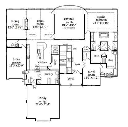 Floorplan 2 for House Plan #5458-00014