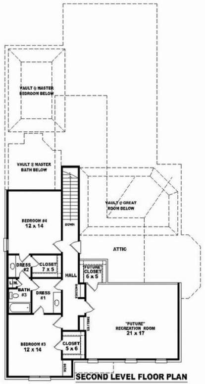 Floorplan 2 for House Plan #053-01802