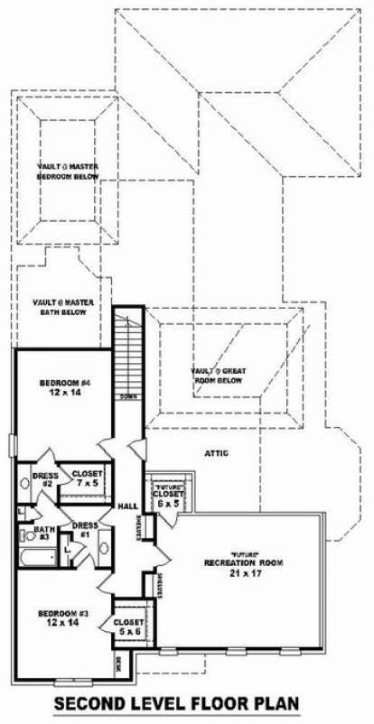 Floorplan 2 for House Plan #053-01803