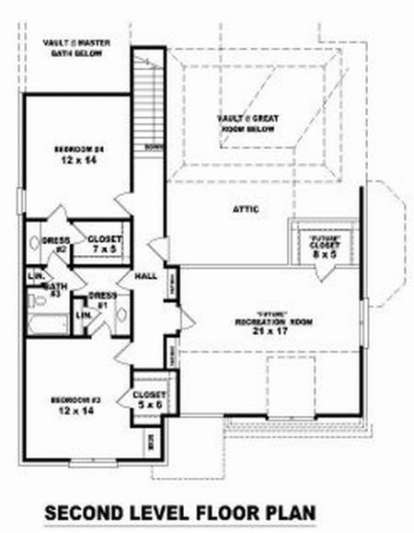 Floorplan 2 for House Plan #053-01804