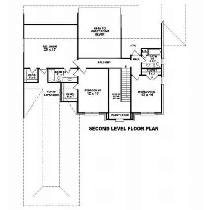 Floorplan 2 for House Plan #053-01806