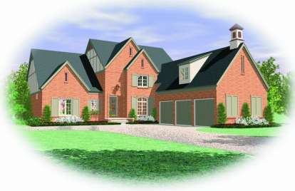 4 Bed, 3 Bath, 3831 Square Foot House Plan - #053-01807