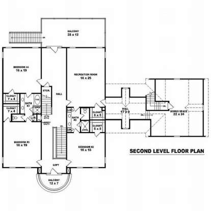 Floorplan 2 for House Plan #053-01812
