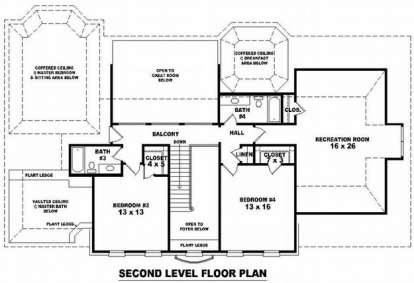 Floorplan 2 for House Plan #053-01813