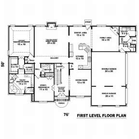 Floorplan 1 for House Plan #053-01814