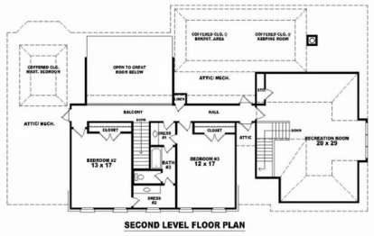 Floorplan 2 for House Plan #053-01815