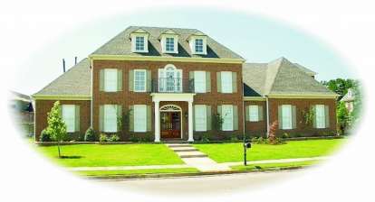 Colonial House Plan #053-01816 Elevation Photo