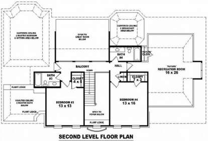 Floorplan 2 for House Plan #053-01817