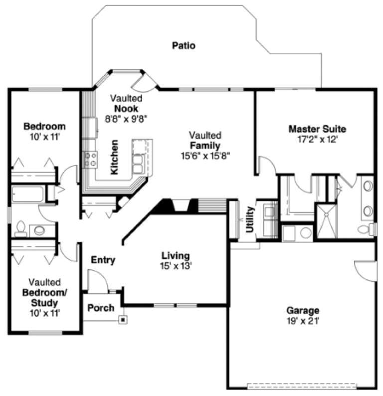 House Plan House Plan #969 Drawing 1