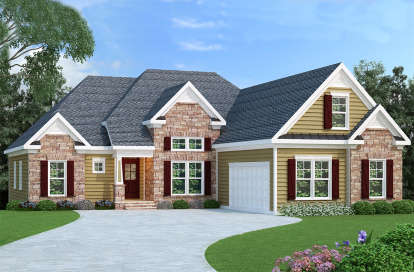 Craftsman House Plan #009-00080 Elevation Photo