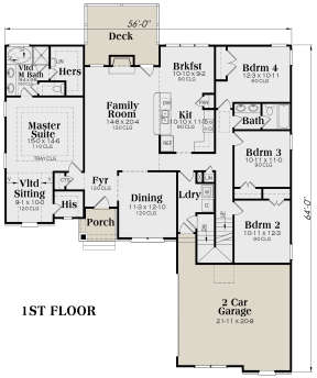 Main Floor for House Plan #009-00080