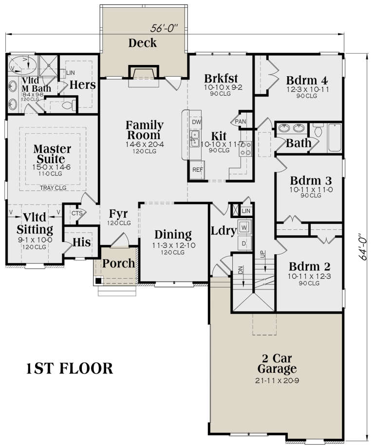 House Plan House Plan #97 Drawing 1
