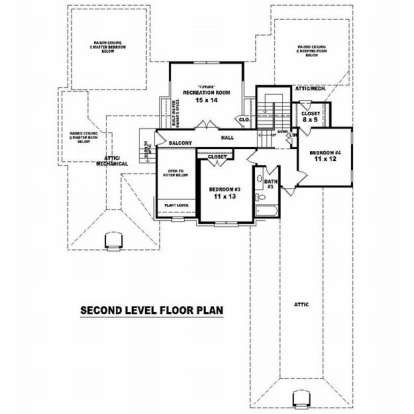 Floorplan 2 for House Plan #053-01829