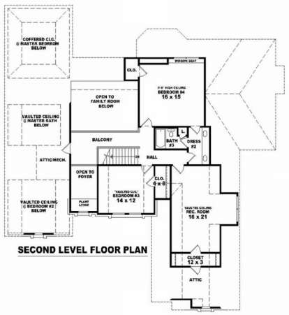 Floorplan 2 for House Plan #053-01831