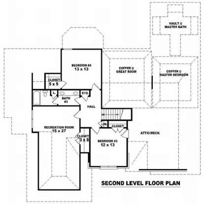 Floorplan 2 for House Plan #053-01832