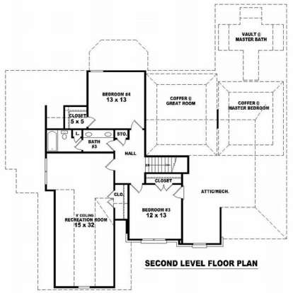 Floorplan 2 for House Plan #053-01833