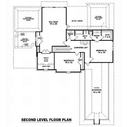 Floorplan 2 for House Plan #053-01835