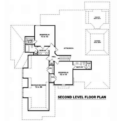Floorplan 2 for House Plan #053-01836