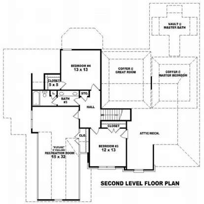 Floorplan 2 for House Plan #053-01841