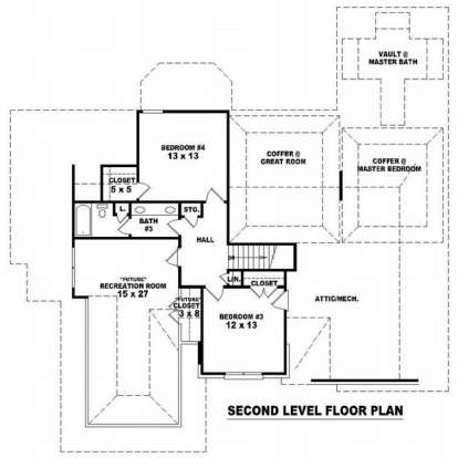 Floorplan 2 for House Plan #053-01842